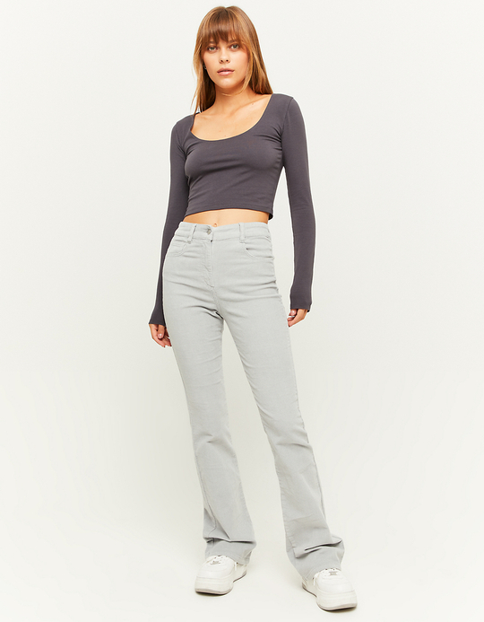 TALLY WEiJL, Graue Cord-Schlaghose for Women