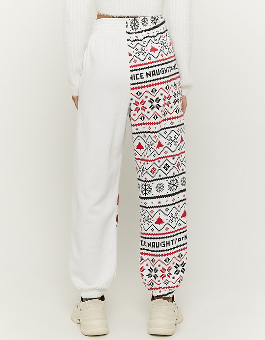 TALLY WEiJL, Pantaloni da Jogging Stampati a Vita Alta Bianchi for Women