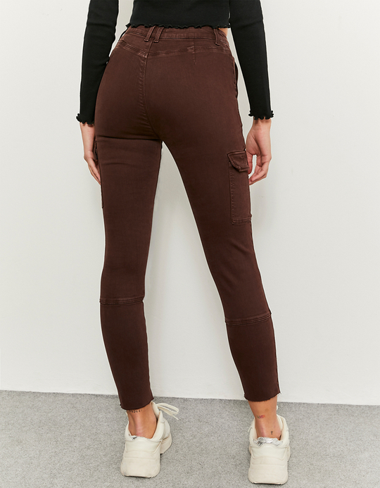 TALLY WEiJL, Pantalon Cargo Taille Haute Marron for Women