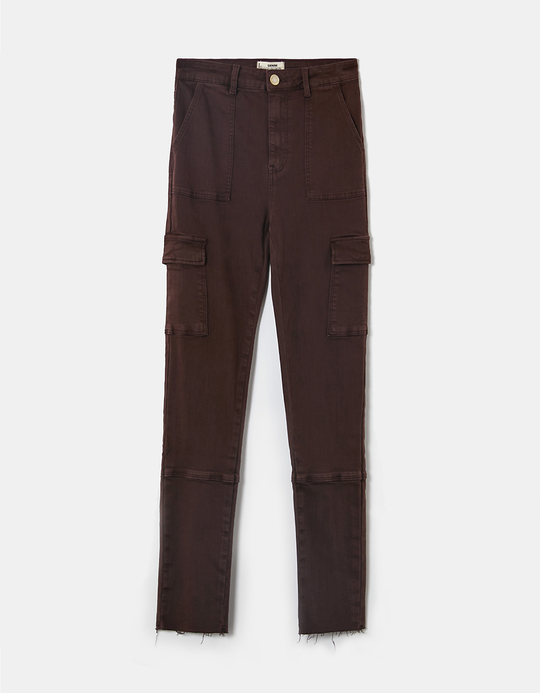 TALLY WEiJL, Pantalon Cargo Taille Haute Marron for Women