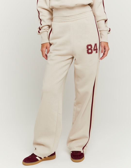 TALLY WEiJL, Pantaloni Jogging beige a righe con stampa for Women