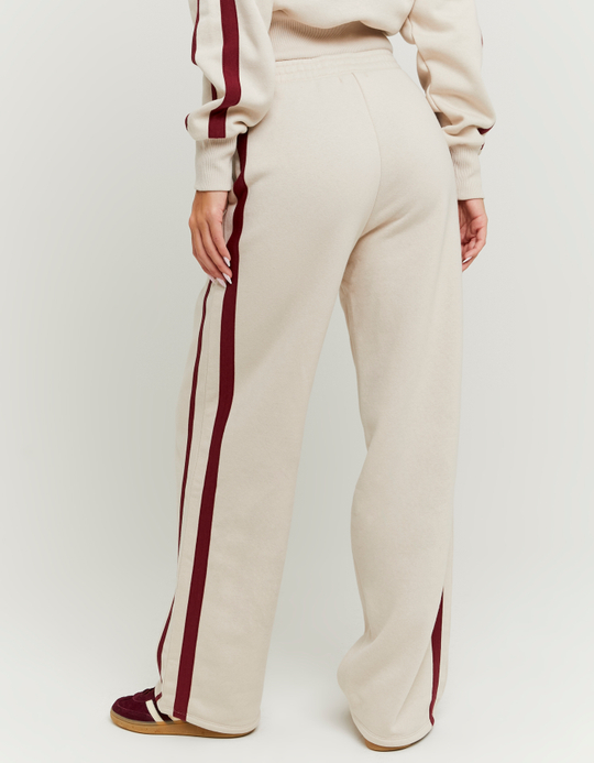TALLY WEiJL, Pantaloni Jogging beige a righe con stampa for Women