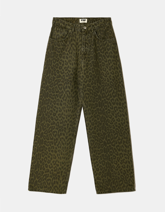 TALLY WEiJL, Straight Leg Jeans mit Leo-Print for Women