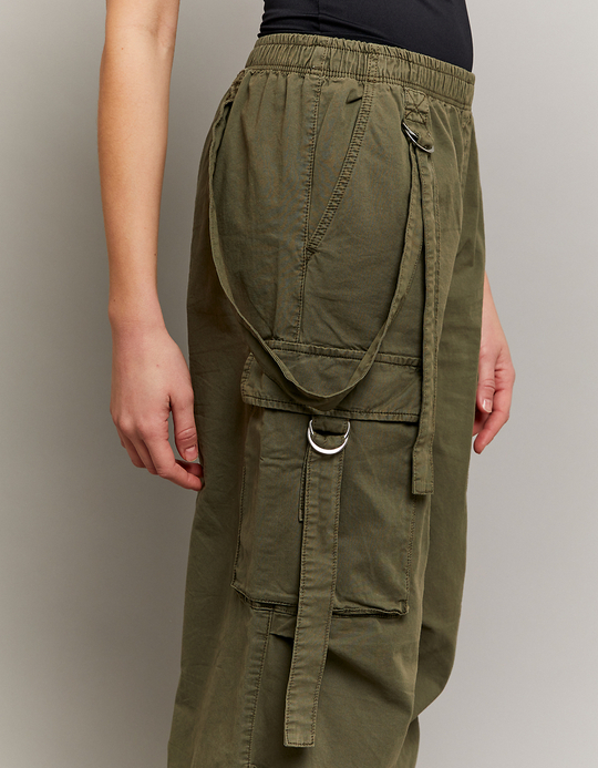 TALLY WEiJL, Pantalon large cargo taille haute kaki for Women