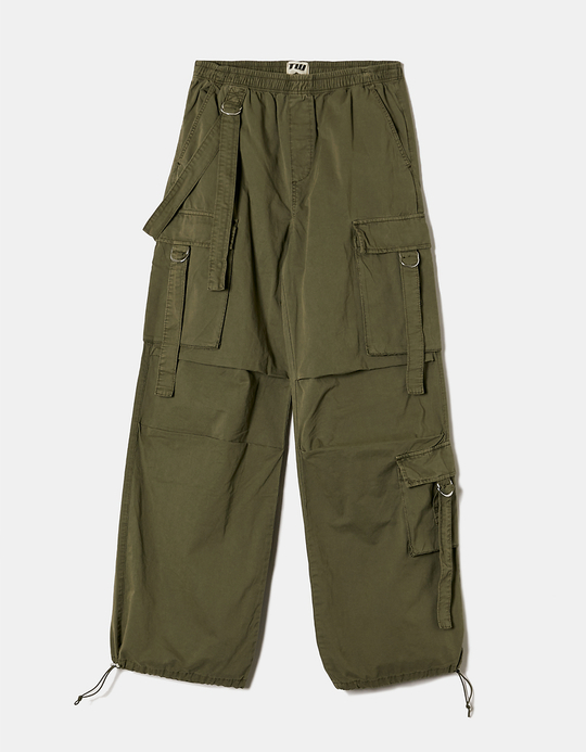 TALLY WEiJL, Pantalon large cargo taille haute kaki for Women