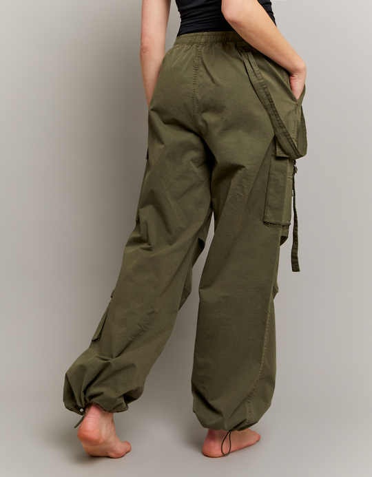 TALLY WEiJL, Pantalon large cargo taille haute kaki for Women