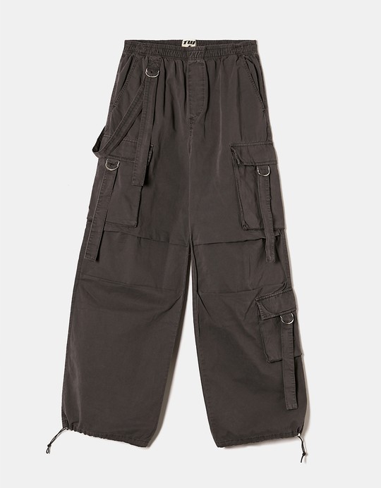 TALLY WEiJL, Pantalon large cargo taille haute gris for Women