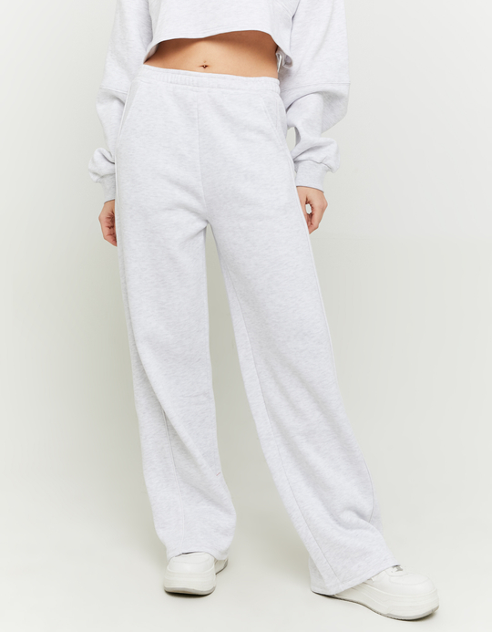 TALLY WEiJL, Hellgraue Wide Leg Jogginghose for Women