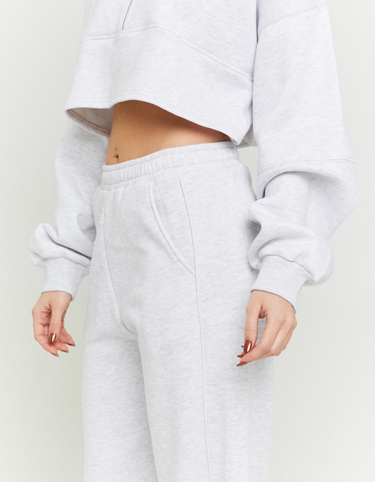 TALLY WEiJL, Pantalon Jogging Gris Clair à Jambes Larges for Women