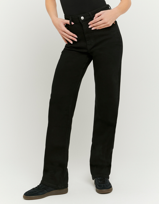 TALLY WEiJL, Black High Waist Straight Trousers for Women