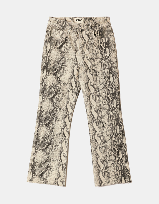 TALLY WEiJL, Cropped Flare Jeans mit Schlangen-Print for Women