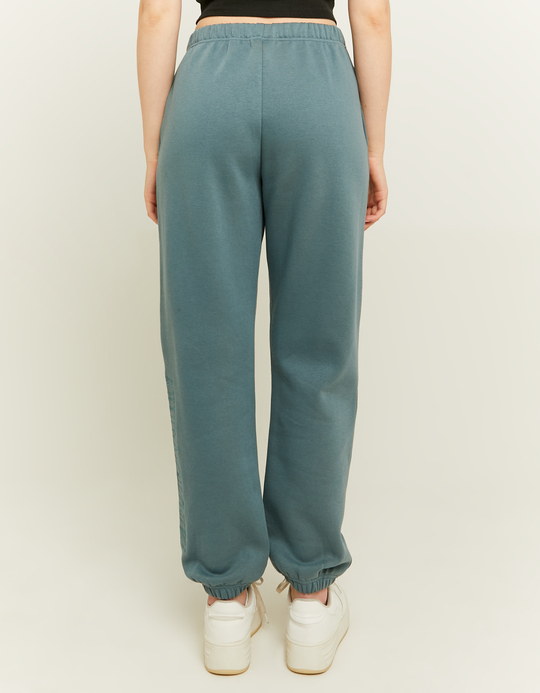 TALLY WEiJL, Blue Basic Joggers with Embroidery for Women