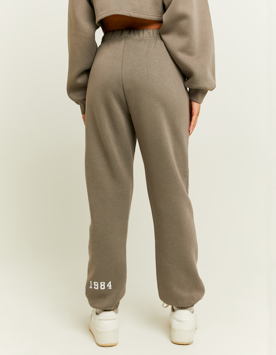 TALLY WEiJL, Grey Basic Joggers with Embroidery for Women