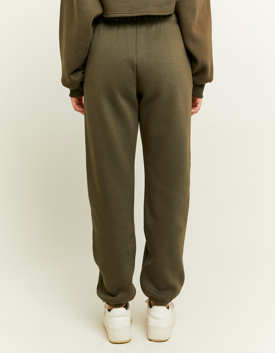 TALLY WEiJL, Khakifarbene Basic Joggers mit Stickerei for Women