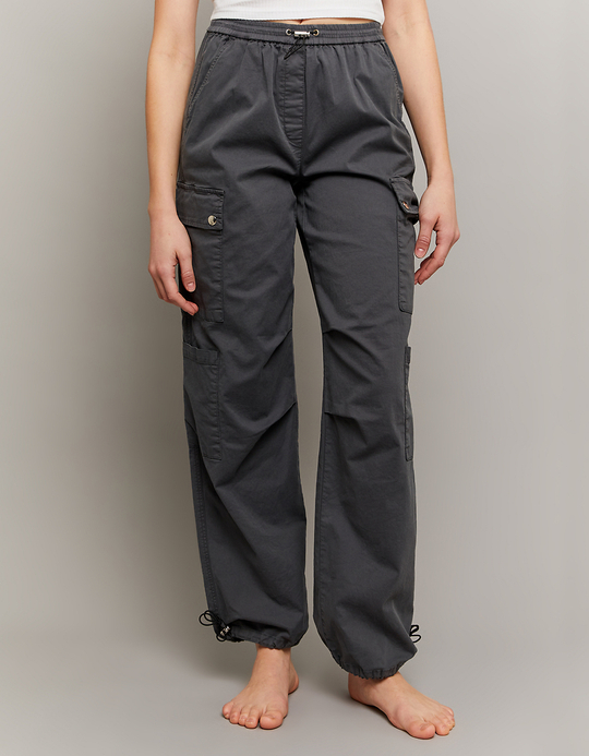 TALLY WEiJL, Pantaloni Parachute a Vita Alta Grigi for Women