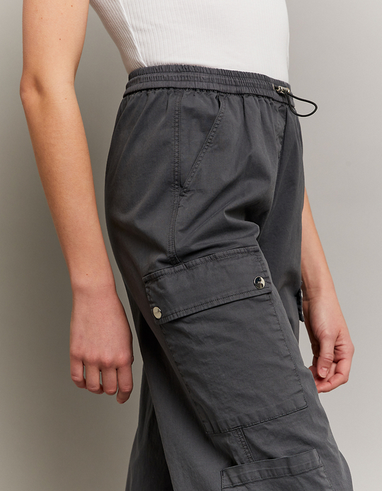 TALLY WEiJL, Pantaloni Parachute a Vita Alta Grigi for Women