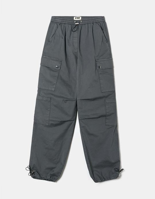 TALLY WEiJL, Pantaloni Parachute a Vita Alta Grigi for Women