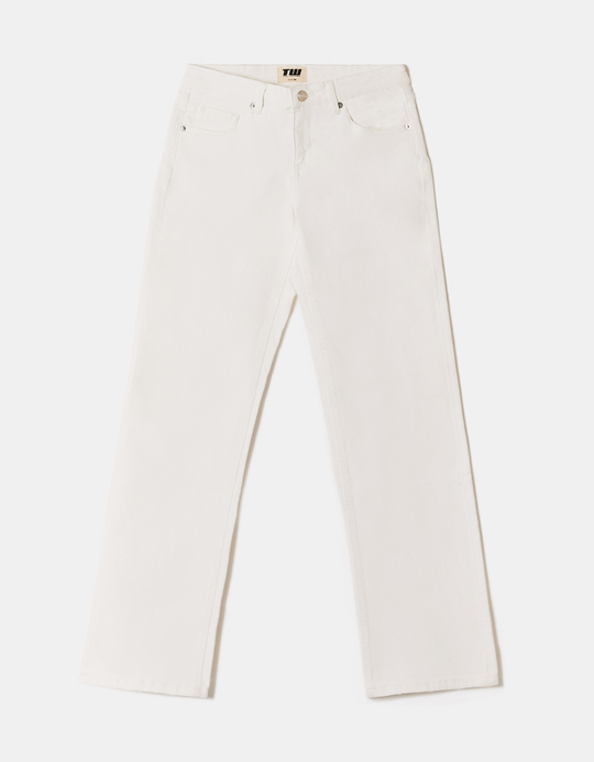 TALLY WEiJL, White Straight Leg Trouser for Women