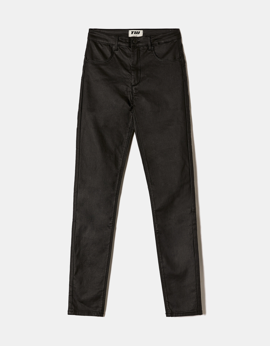 TALLY WEiJL, Black Mid-Rise Skinny Push Up Trousers for Women