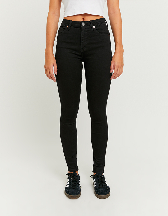 TALLY WEiJL, Schwarze Mid Waist Skinny Push Up Hose for Women