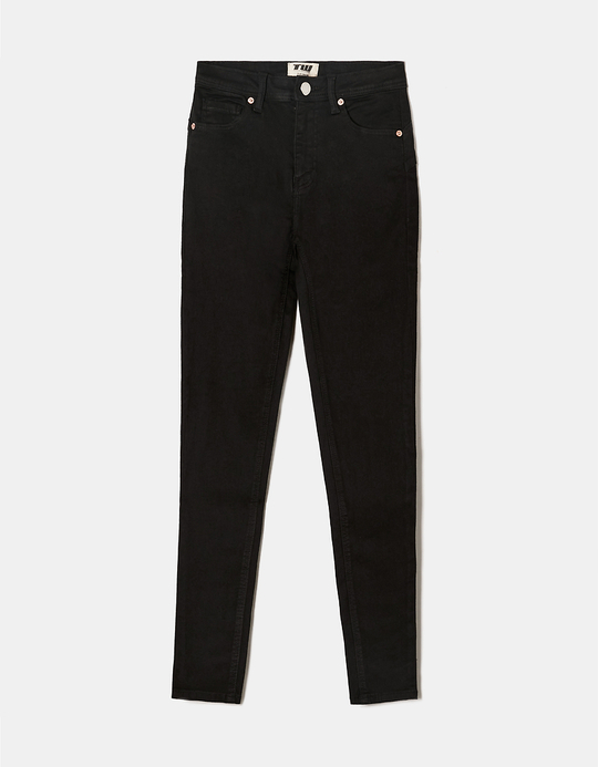 TALLY WEiJL, Schwarze Mid Waist Skinny Push Up Hose for Women