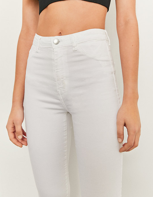 TALLY WEiJL, Pantaloni Skinny Bianchi a Vita Alta for Women