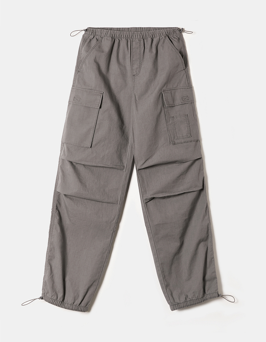 TALLY WEiJL, Graue High Waist Cargo Parachute Hose for Women