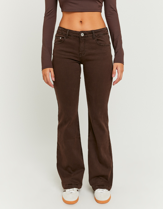 TALLY WEiJL, Brown Low Waist Flare Trousers for Women
