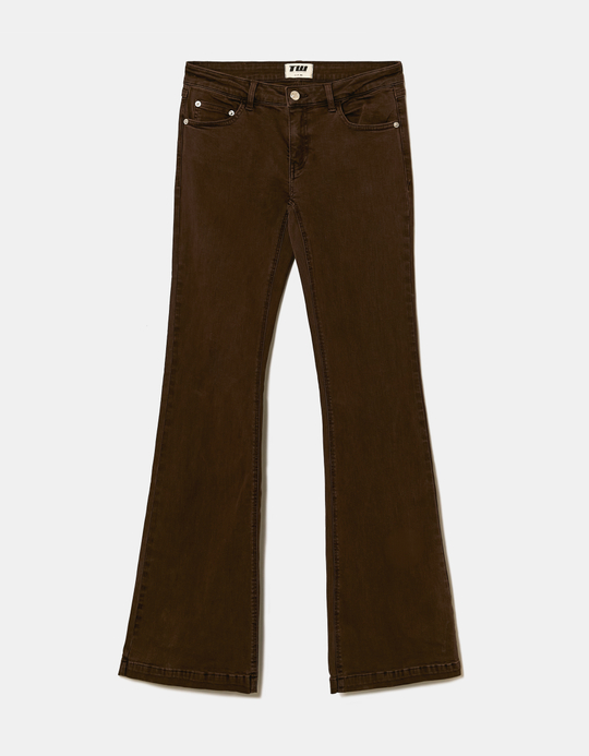 TALLY WEiJL, Brown Low Waist Flare Trousers for Women