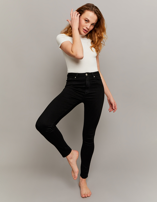 TALLY WEiJL, Jeans Neri Skinny A Vita Alta for Women