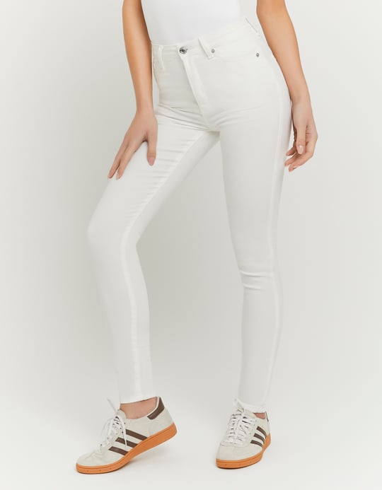 TALLY WEiJL, Weiße High Waist Skinny Hose for Women