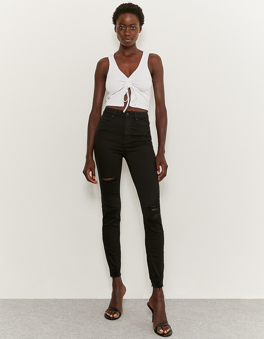 TALLY WEiJL, Black High Waist Skinny Trousers for Women