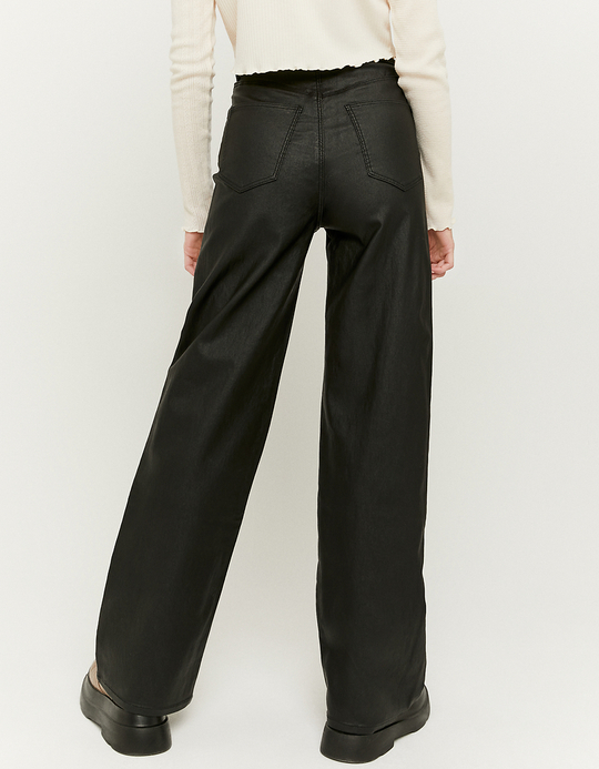 TALLY WEiJL, Pantalon Noir Taille Haute Jambe Large for Women