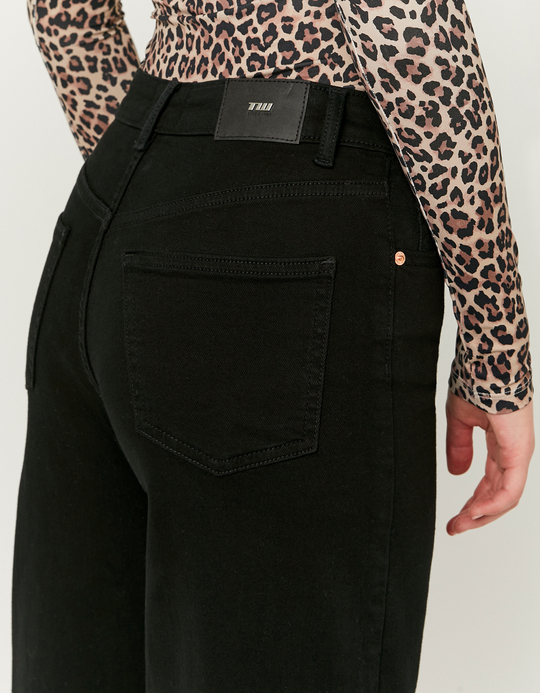 TALLY WEiJL, Pantalon Taille Haute Wide Leg Noir for Women