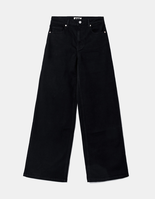 TALLY WEiJL, Pantalon Taille Haute Wide Leg Noir for Women