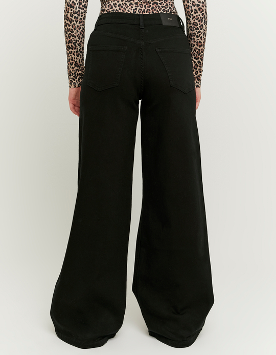 TALLY WEiJL, Pantalon Taille Haute Wide Leg Noir for Women