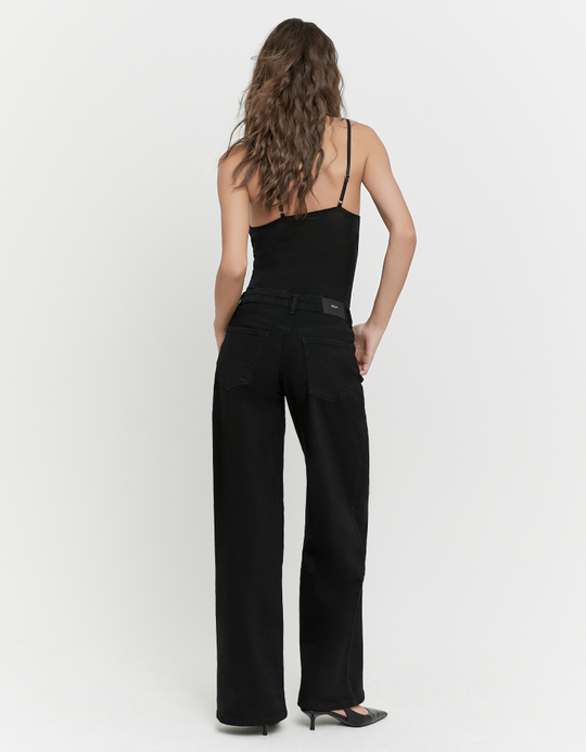 TALLY WEiJL, Black High Waist Wide Leg Jeans for Women