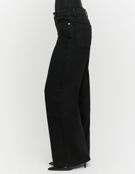 TALLY WEiJL, Black High Waist Wide Leg Jeans for Women