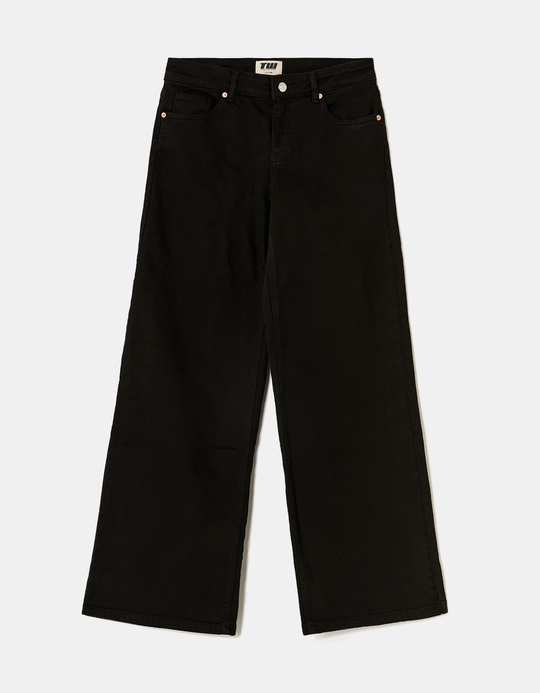 TALLY WEiJL, Black High Waist Wide Leg Jeans for Women