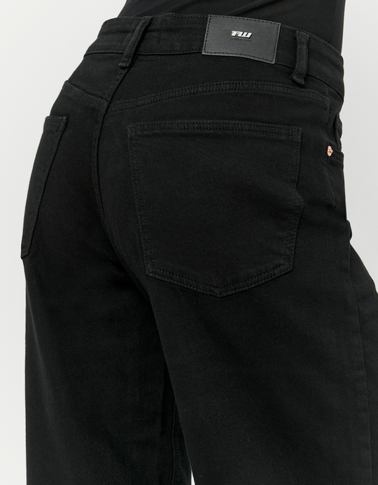 TALLY WEiJL, Black High Waist Wide Leg Jeans for Women