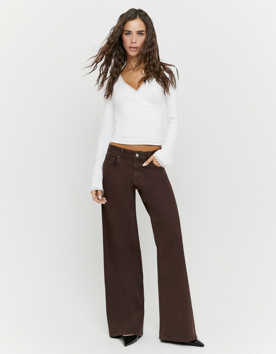 TALLY WEiJL, Brown Wide Leg Trousers for Women