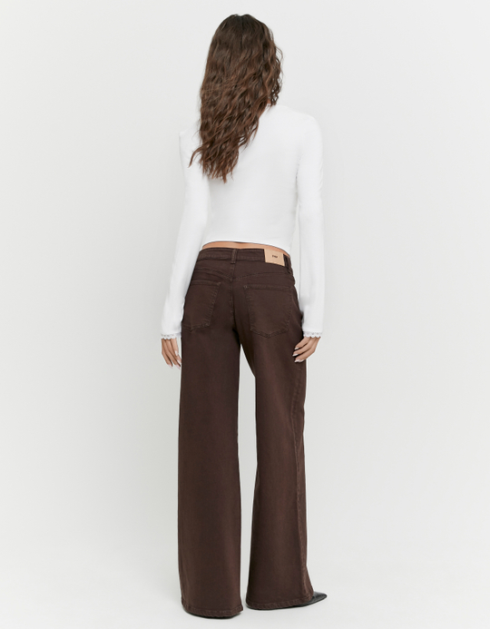TALLY WEiJL, Brown Wide Leg Trousers for Women