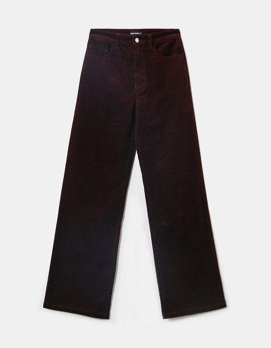 TALLY WEiJL, Violette High Waist Wide Leg Hose aus Samt  for Women