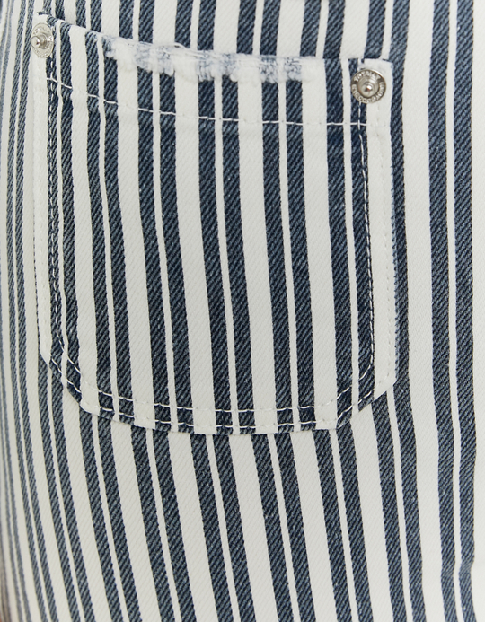 TALLY WEiJL, Striped High Waist Wide Leg Jeans for Women