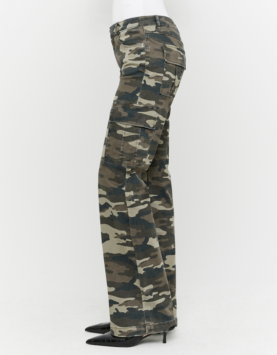 TALLY WEiJL, Camouflage Bootcut Trousers for Women