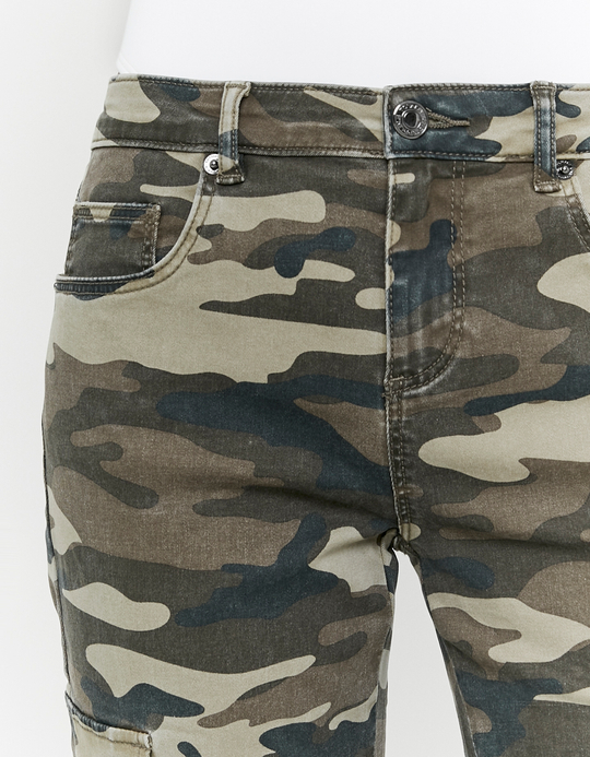 TALLY WEiJL, Camouflage Bootcut Trousers for Women
