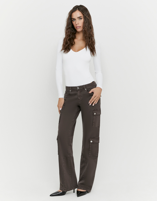 TALLY WEiJL, Brown Bootcut Trousers for Women