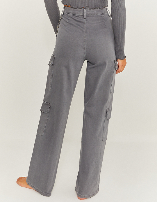 TALLY WEiJL, High Waist Cargo Straight Leg Hose for Women