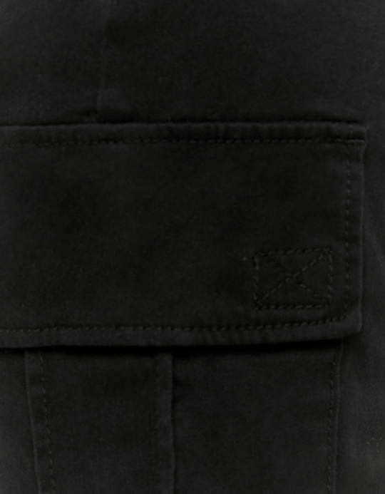 TALLY WEiJL, Black Mid Waist Cargo Bootcut Trousers for Women