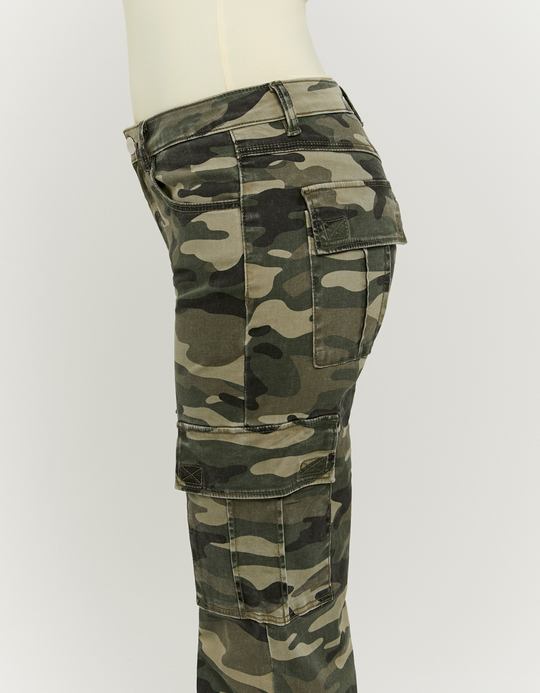 TALLY WEiJL, Camouflage Bootcut Cargo Trousers for Women